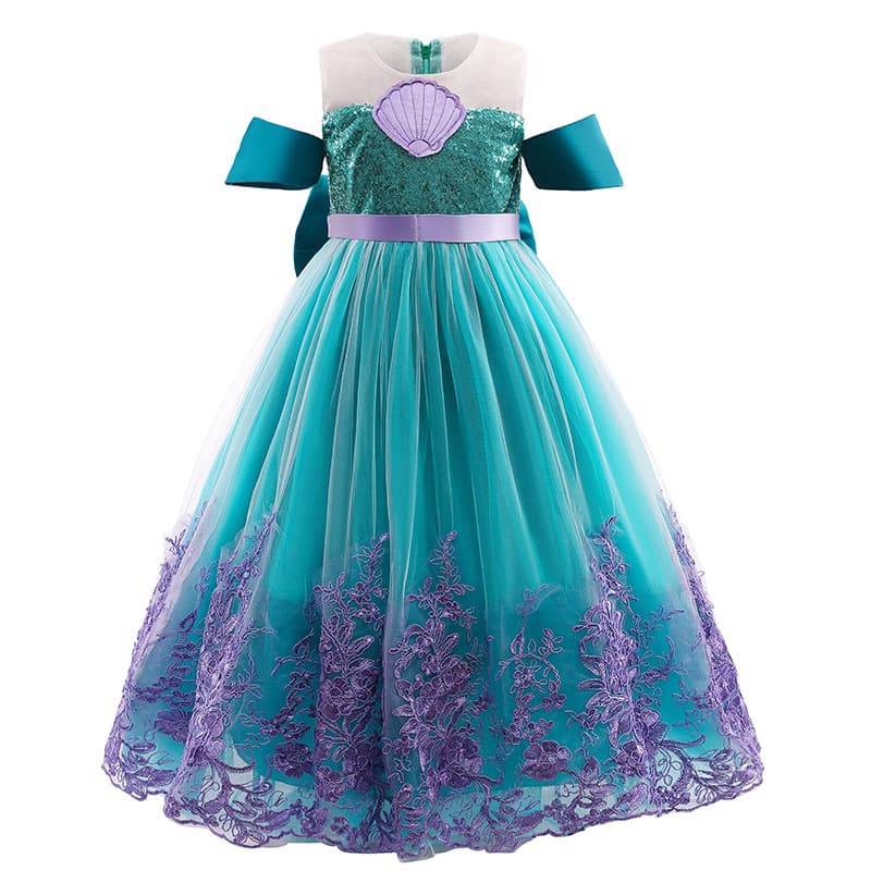2021 New Mermaid Lace Princess Dress, Girls' Summer Dress Set, Direct Shipping