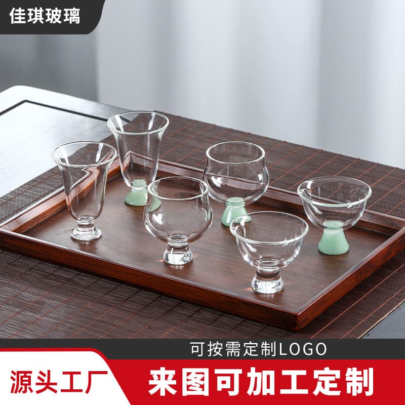 Glass Stem Cup Transparent Heat-resistant Aroma Cup Creative Master Cup Small Liquor Cup Wholesale Gongfu Teacup Tea Set