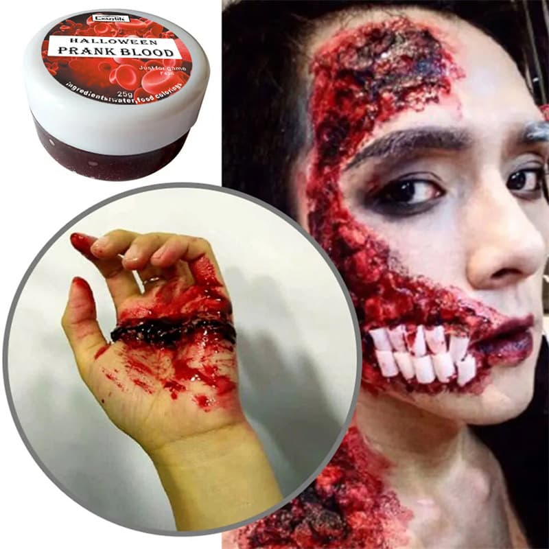CRAZYLIFE Cross-Border Halloween Fake Blood Prop Simulation Makeup Vampire Funny Artificial Blood Costume