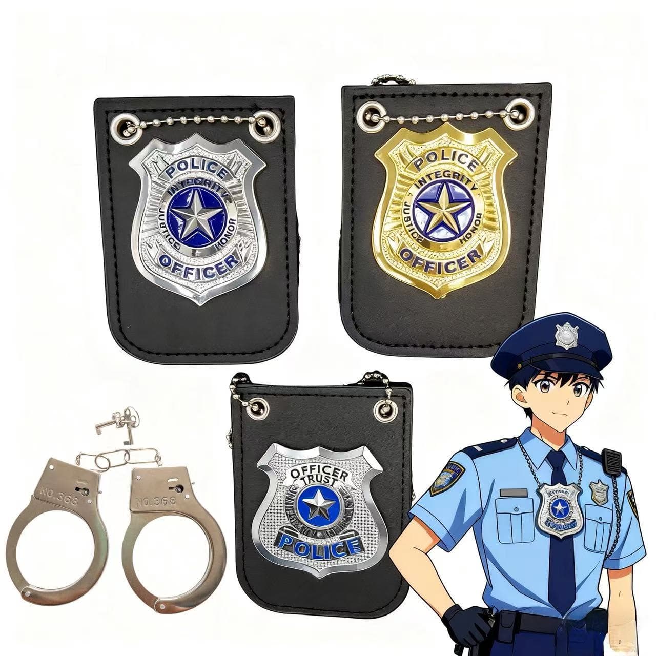 Zootopia Children's Toy Police Micro Accessories Halloween Accessories Cosplay Badge Leather Case Police Micro Badge