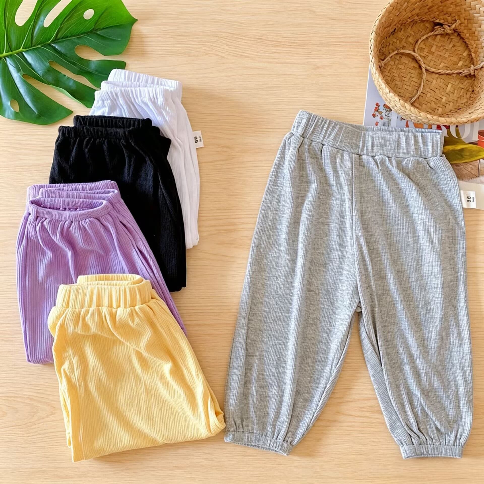 Baby New Mosquito Repellent Pants Summer Thin Children's Ice Silk Pants, Boys Girls Loose Air Conditioning Long Pants Diaper Cover Pants