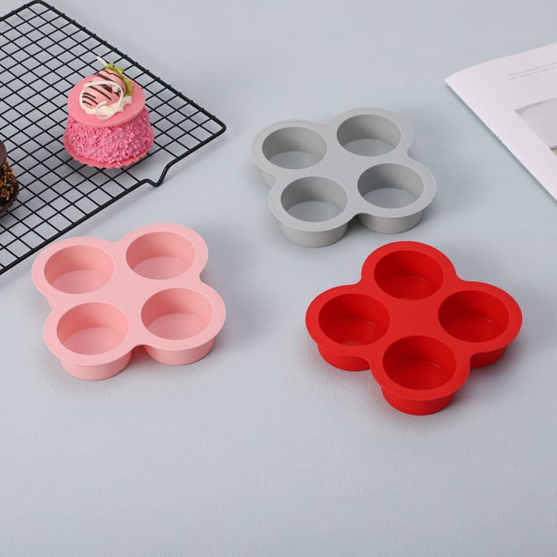 New 4-Cylinder Mousse Cake Silicone Mold DIY Baking Tool Cylindrical Rice Cake French Dessert Mold