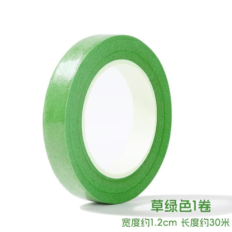 Factory wholesale floral tape 1.2cm green paper tape for DIY flower arrangement and colored stem wrapping