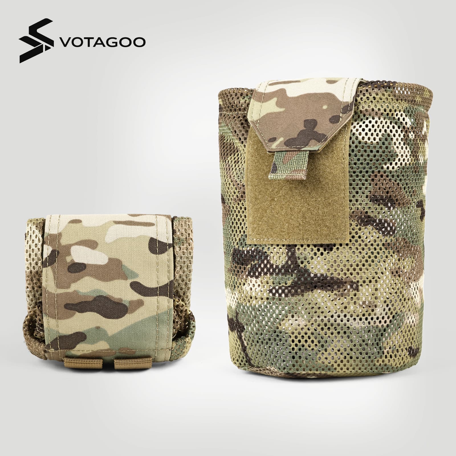 VOTAGOO TYR Tactical Magazine Pouch Mesh Dump Pouch MOLLE Storage Lightweight Breathable Utility Pouch