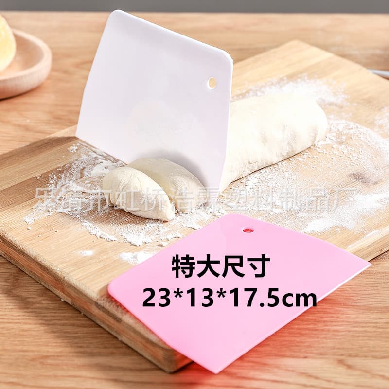 Baking tool plastic scraper extra-large trapezoidal spatula cream cake dough cutter rice noodle scraper