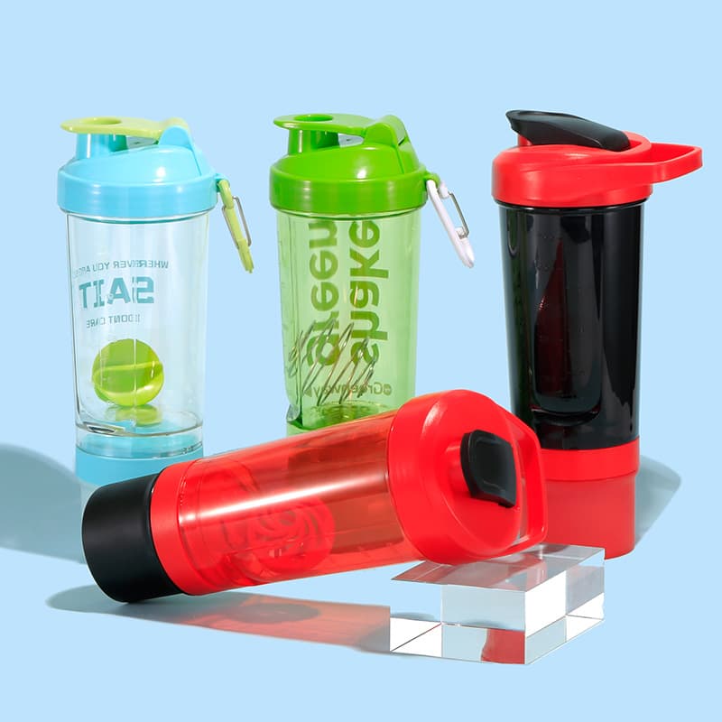 Customizable Sports Protein Shaker Cup Gym Sealed Leak-Proof with Mixing Ball Milkshake Cup Sports Water Bottle