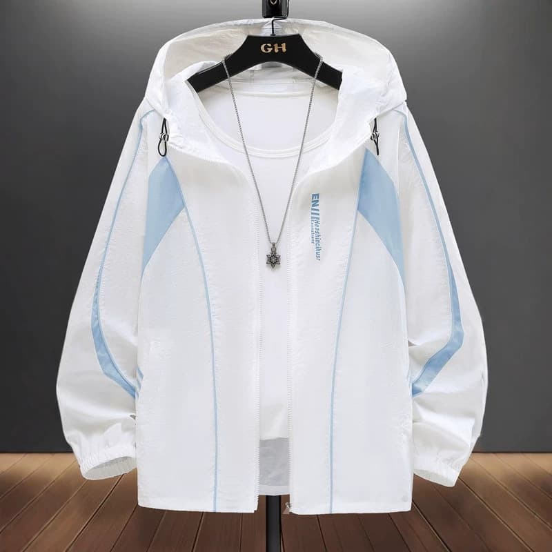 Ice Silk Quick-Dry Sun Protection Jacket for Men, Summer Thin Jacket for Middle and High School Students, Teenagers and Youth Sunscreen Coat