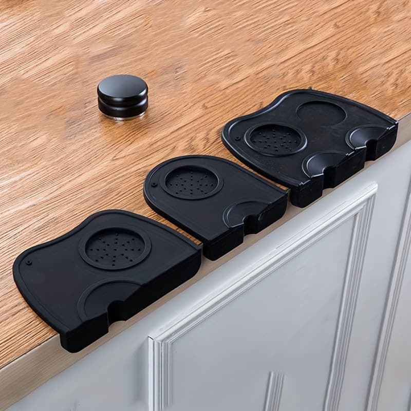 Tamper Mat Coffee Bar Non-Slip Corner Handle Tool Machine Silicone Base Stand for Espresso Machine