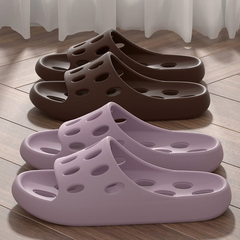 Bathroom EVA Waterproof Slippers, Home Non-Slip Odor-Resistant Summer Indoor Clogs Quick-Dry Slippers for Men and Women