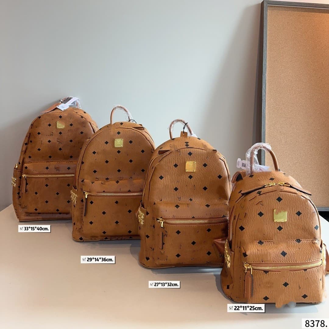 M Home C High Quality Backpack Genuine Leather LV Women's Bag Side Stud Travel Backpack Mini Small Medium Large Size Unisex