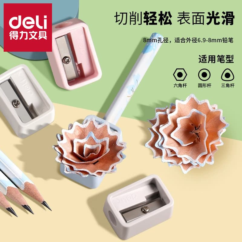 Deli 0594 mini pencil sharpener pencil sharpener rotating children's student pencil sharpener pencil sharpener pen planer