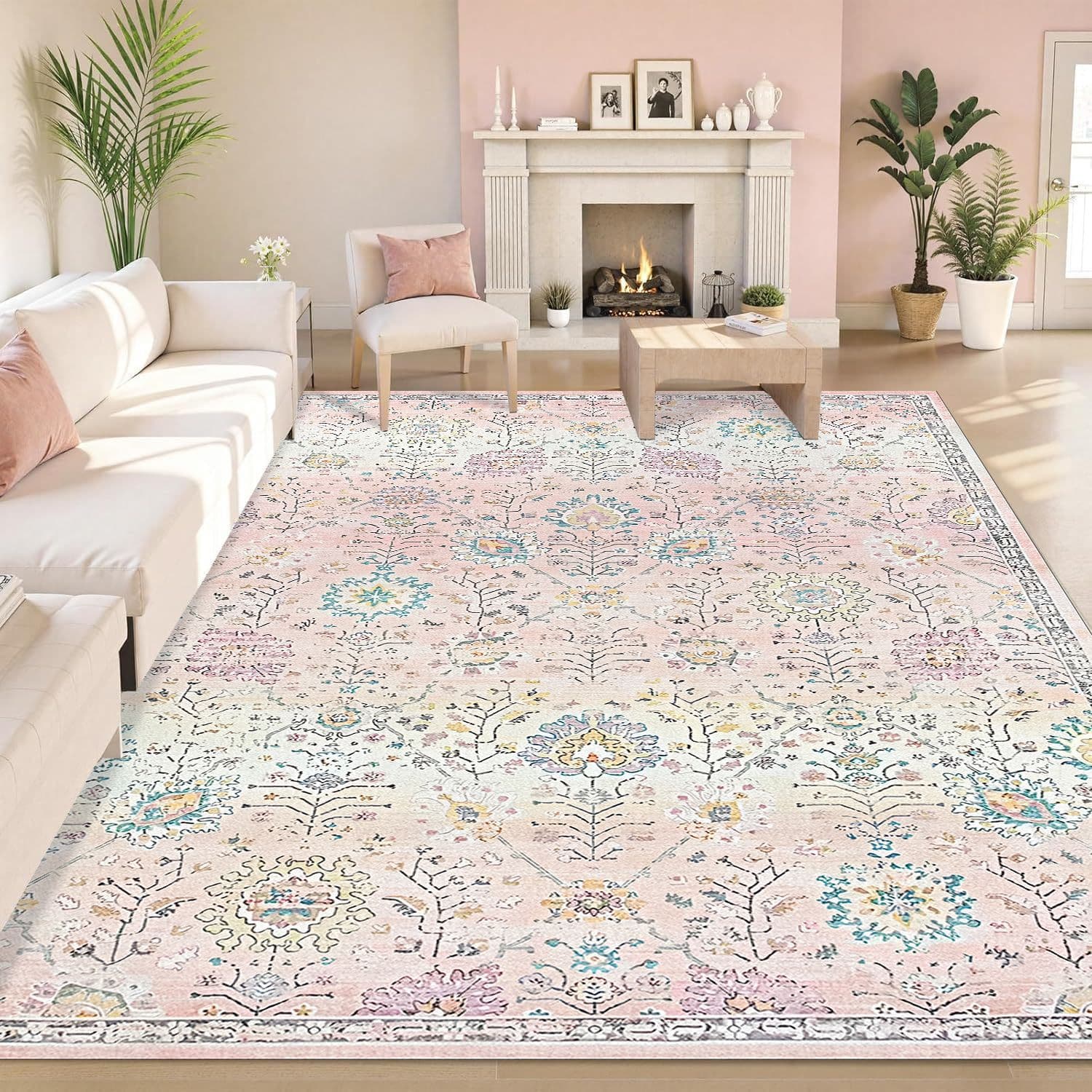 Vintage Persian Carpet Hot Selling Living Room Carpet Crystal Velvet Carpet Heat Insulation Bedroom Carpet Stain Resistant Carpet