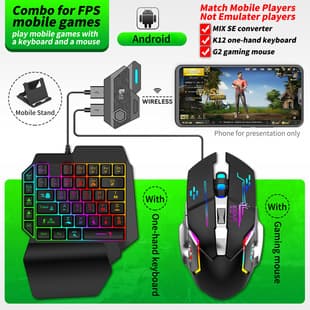 Jiaying Mix SE Elite Mobile Game Throne with Auto Smart Aim Assist, Compatible with Android CF and Peace Elite