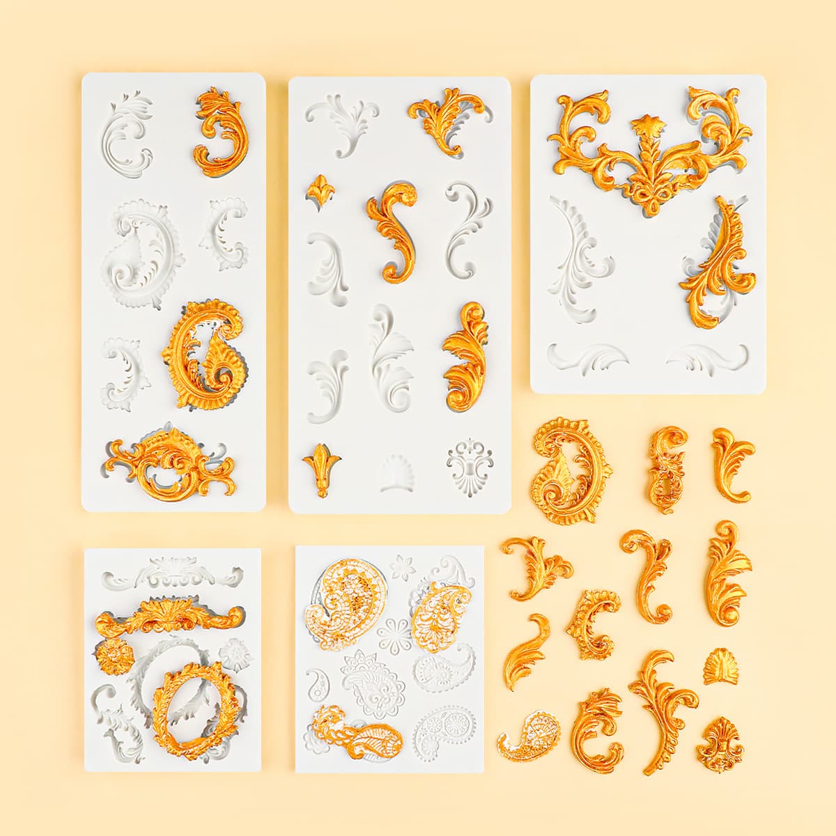 New silicone mold European retro totem fondant baking mold crystal gypsum glue mold relief baking