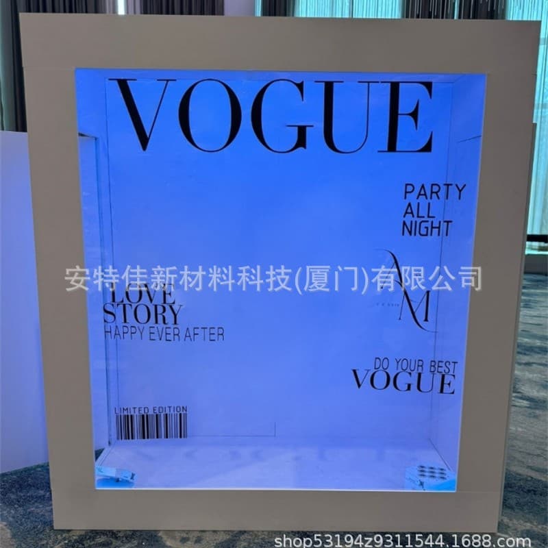 Wedding decoration pvc photo booth props fashion magazine photo booth box photo booth photography fashion