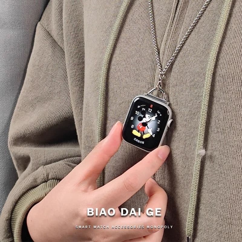 Compatible Watch Band iWatch Chain Necklace Apple Watch Band Metal for Women Apple Watch Ultra