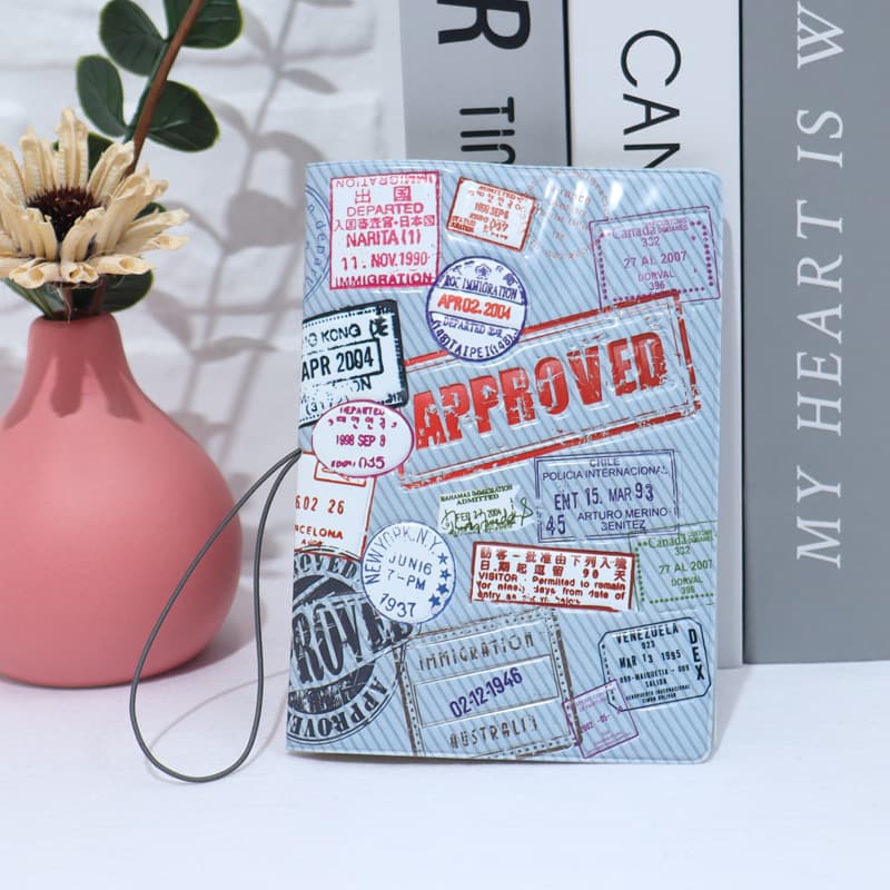 Creative Stamp Document Protector 3D Cover Passport Holder Ticket Organizer Cross-Border Document Case In Stock Hot Sale
