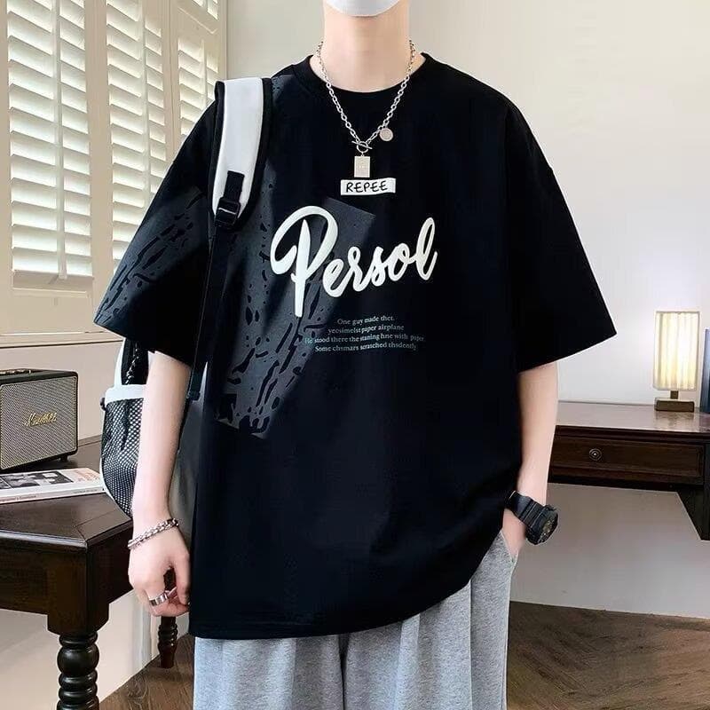 Youth Summer Ice Silk Short-Sleeved T-Shirt Boys Summer 2025 New Style Junior High School and High School Student Tops Half-Sleeved Shirts