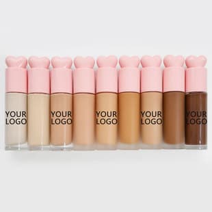 Pink Heart Foundation Concealer Moisturizing High-End Pump Lotion 30ml Cross-Border Bestseller Long-Lasting Hydrating Nourishing