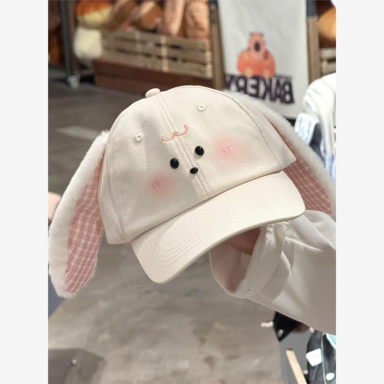 Popular Korean-style Cartoon Animal Ear Caps with Fluffy Designs for Outdoor Wear