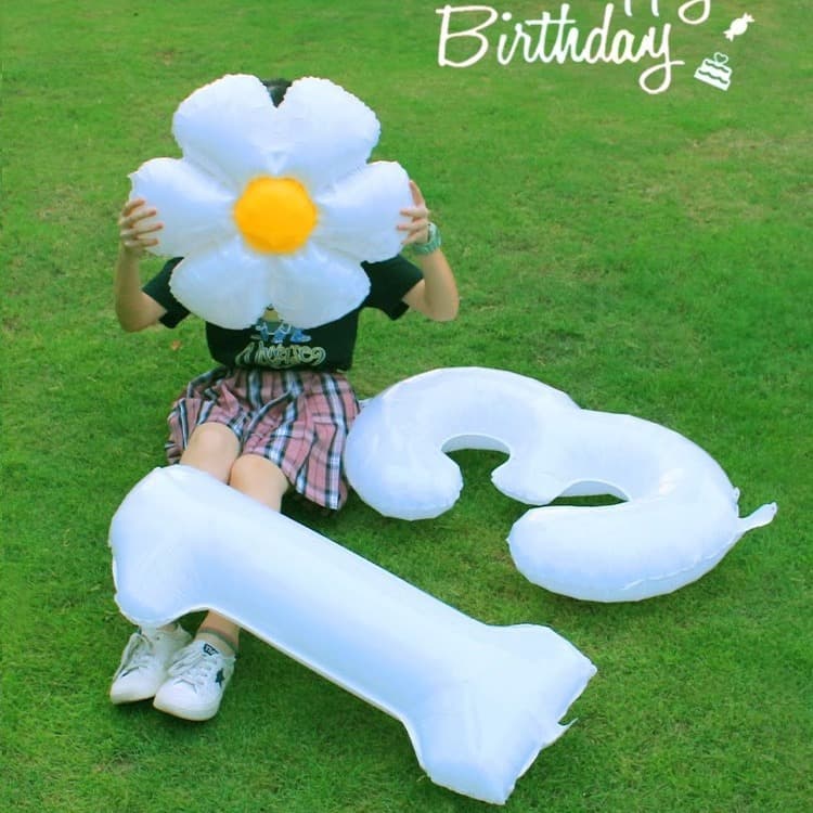 Graduation Season White 32-Inch Digital Balloon Kindergarten University Graduation Photo Props Outdoor Decoration Activities