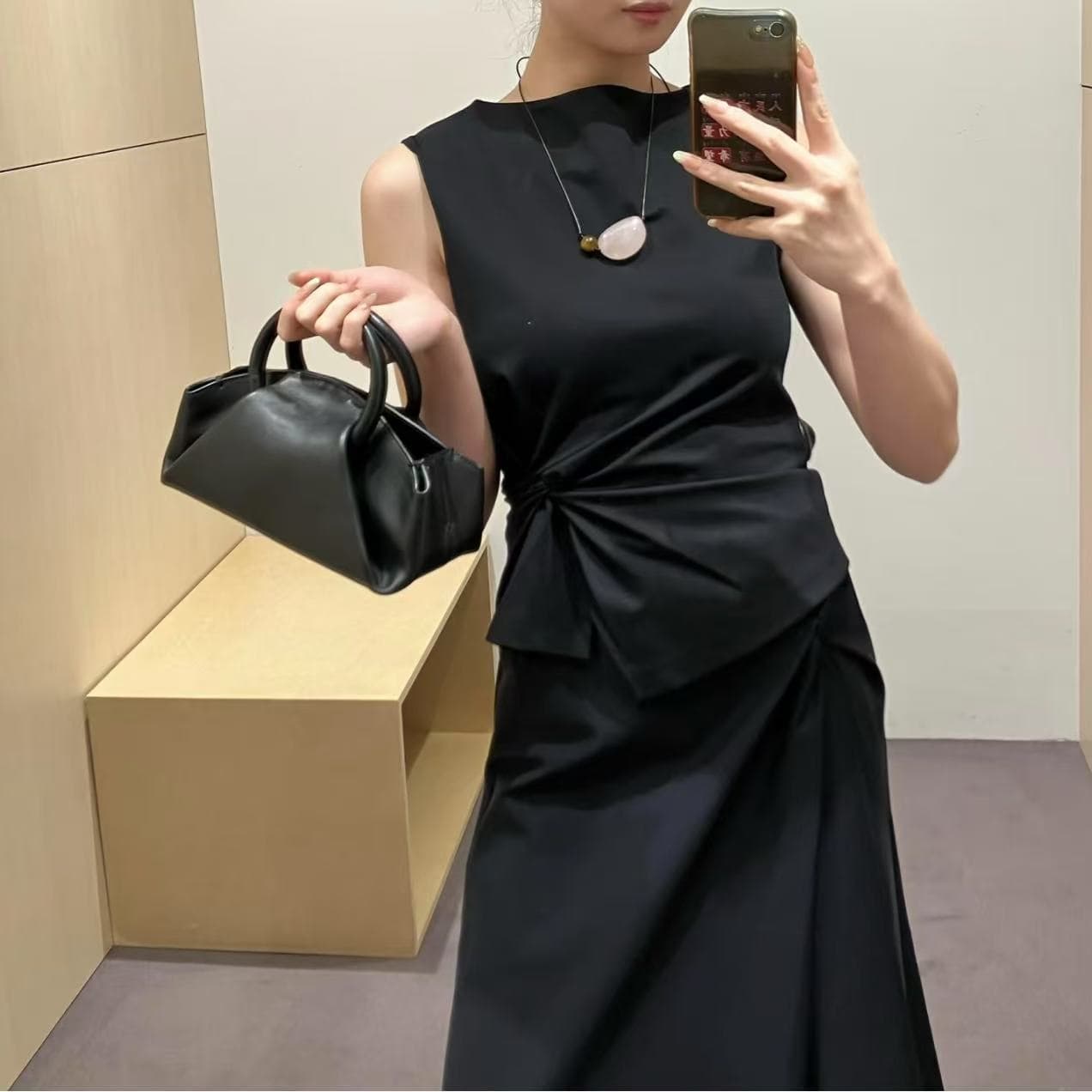 CS Women's Slim Fit Boat Neck Pleated Textured Vest Sleeveless Top 2026 Spring New Product 1272830001