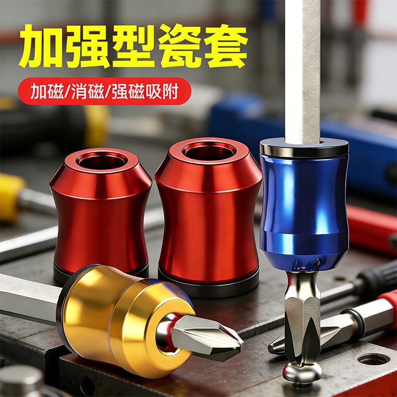 Strong Magnetic Aluminum Alloy Magnetizer for Impact Driver, Anti-Slip Bit Magnetizer, Universal Screwdriver Bit Magnetizer