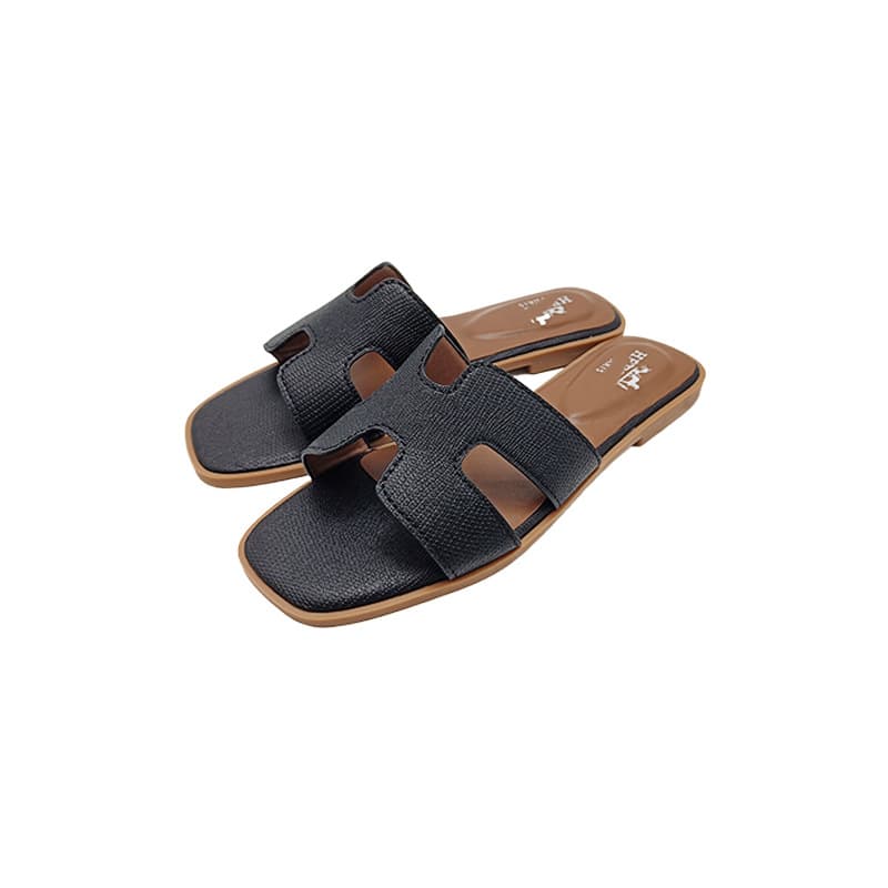 Fairy Style Women's Slippers 2024 Summer Trendy H-Strap Korean One-Strap Cross-Border Trade Sandals Slipper