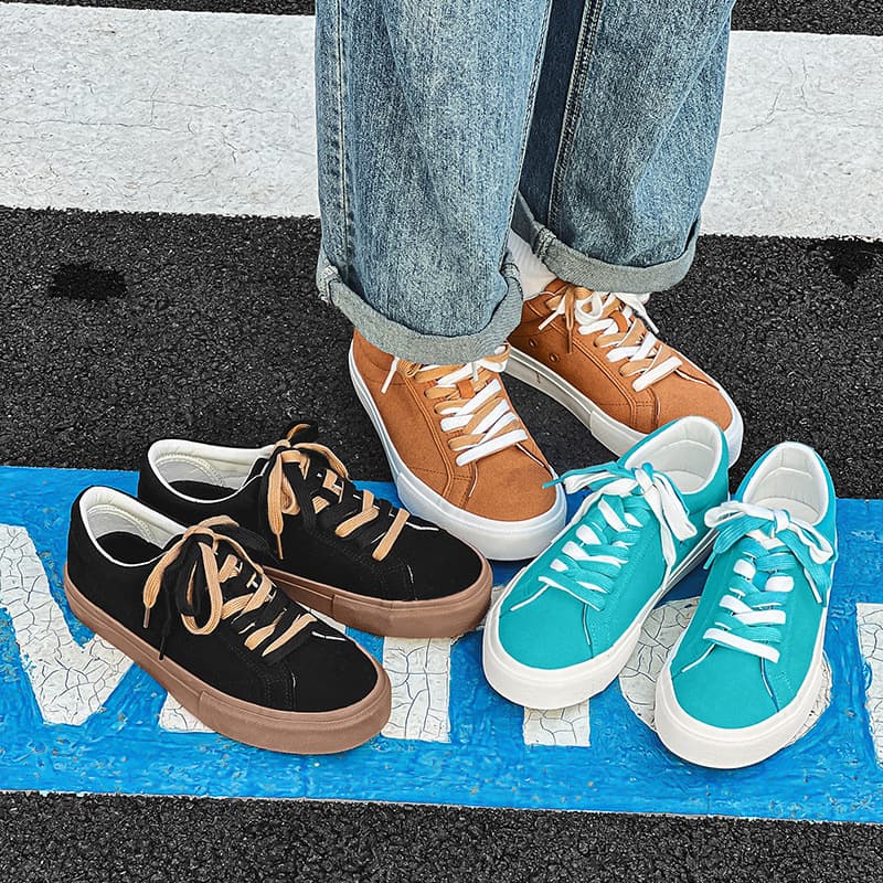 2024 Spring New Arrival Couple Style Sneakers Women's Shoes Wear-resistant Suede Skateboard Shoes Casual Low-top Canvas Shoes