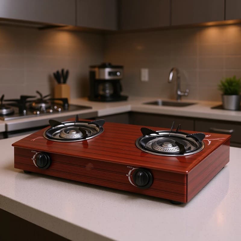 Cross-Border Three-Burner Gas Stove, Dual-Burner Household Energy-Saving Gas Stove, Tabletop Stove for Liquefied Gas and Natural Gas, High-Power Dual-Head Stove