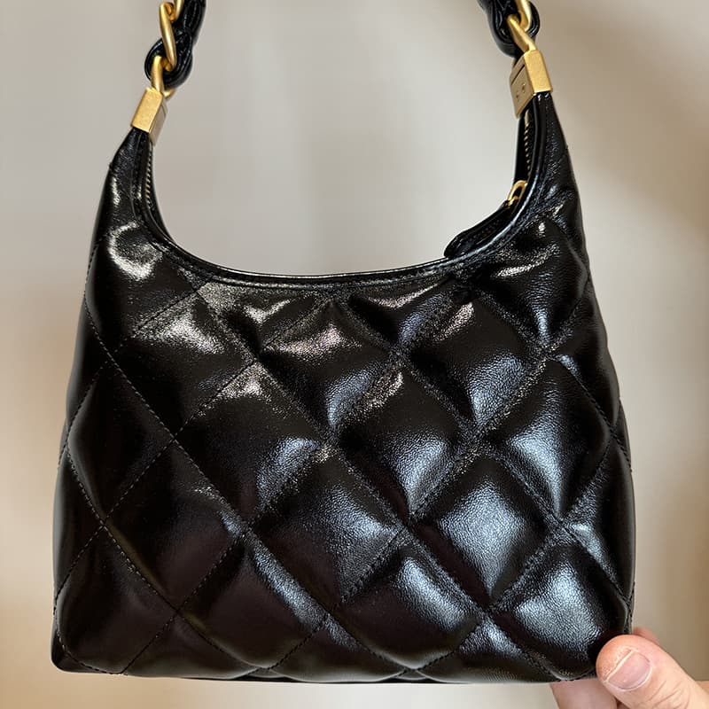 Genuine Leather 24ahobo Chain Bag 192231 Handbag Underarm Wax Skin CF Mini Handle Duma
