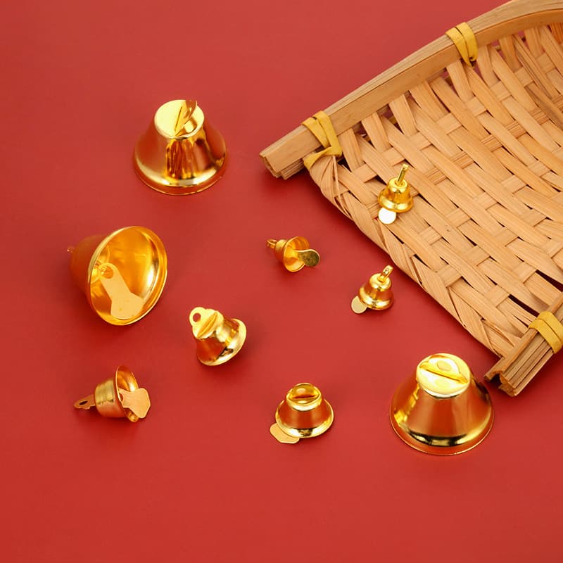 Christmas Decoration Bell Open Pendant Bell Pet Collar Bell Handmade DIY Gold Accessories Material Clothing