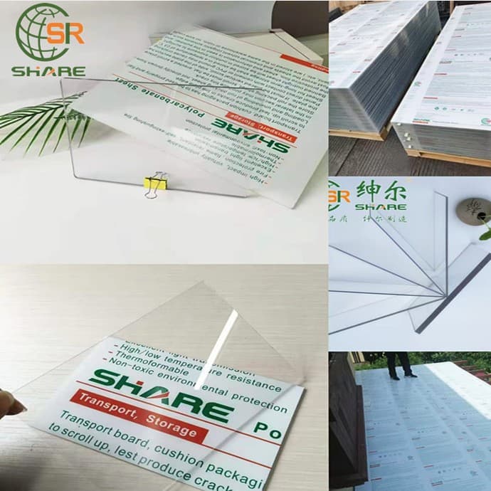 1.5mm Transparent PC Board 2mm 3mm 4mm High Transparency Durable Board Transparent Polycarbonate PC Board