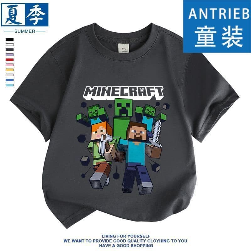 Boys' Trendy Short-Sleeve T-Shirt for Kids, Casual Versatile Fashion Short-Sleeve T-Shirt for Boys