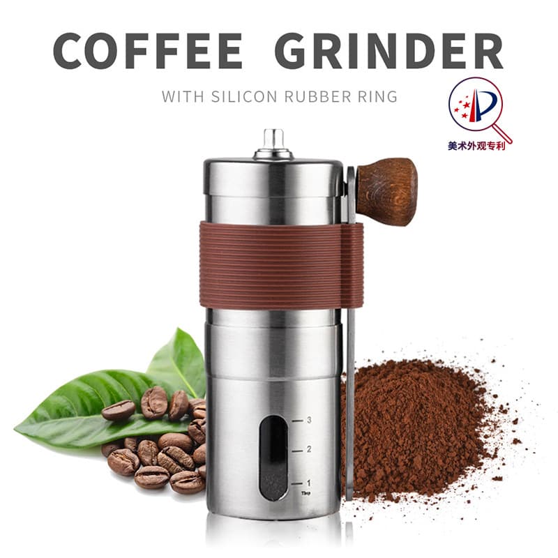 Factory direct supply: Portable hand-cranked coffee machine, 304 stainless steel coffee grinder, upgraded new manual grinder.