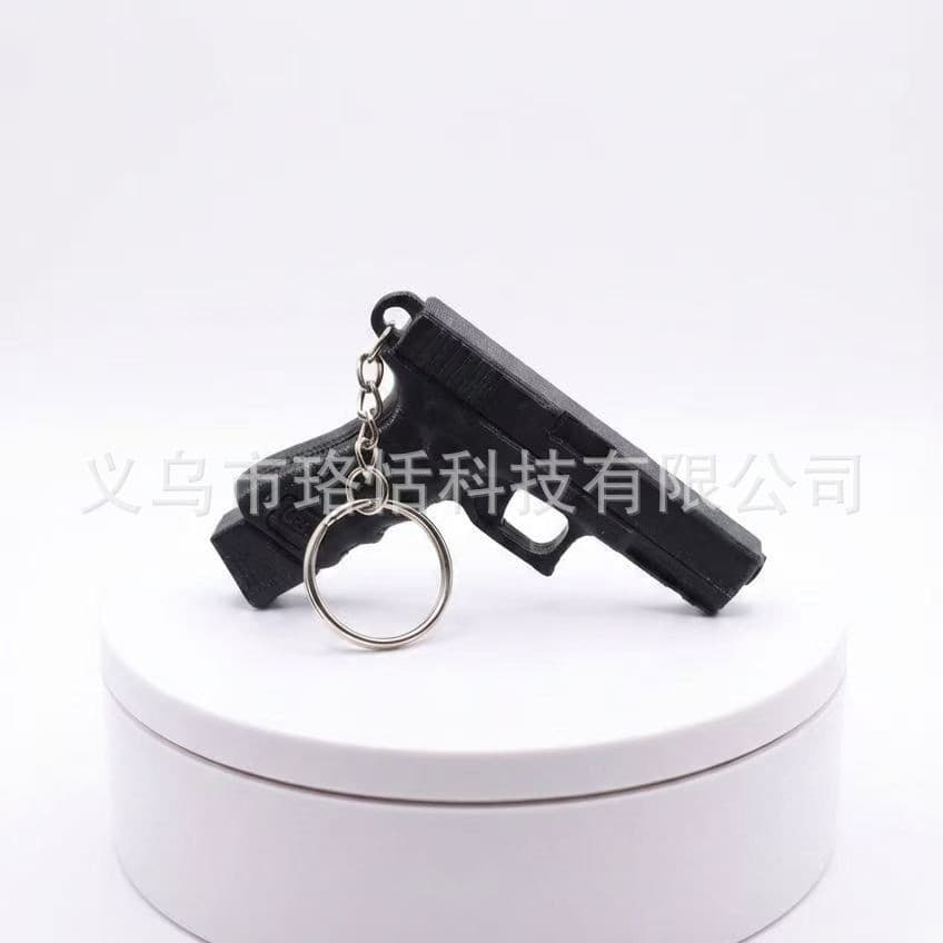 Cross-Border Bestseller 3D Printed Pistol Keychain Tactical Style Men's Keychain Creative