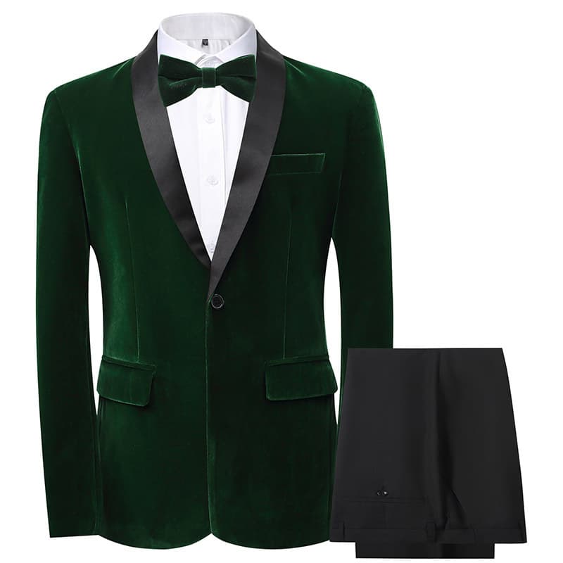 Stylish Three-Piece Men's Wedding Suit Korean Version Slim Fit Business Casual Handsome Velvet Wedding Groomsmen Suits