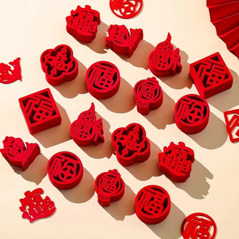 Housewarming Celebration Decoration Hand-tossed Mini Fu Character Stickers New Home Arrangement Moving Ceremony New Year Supplies