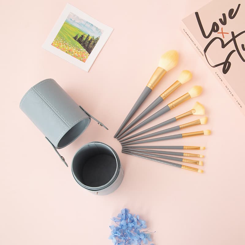 10-piece Lanqiao makeup set brush, soft-bristled powder brush, blush brush, eye shadow brush, foundation brush, Cangzhou makeup brush cross-border batch