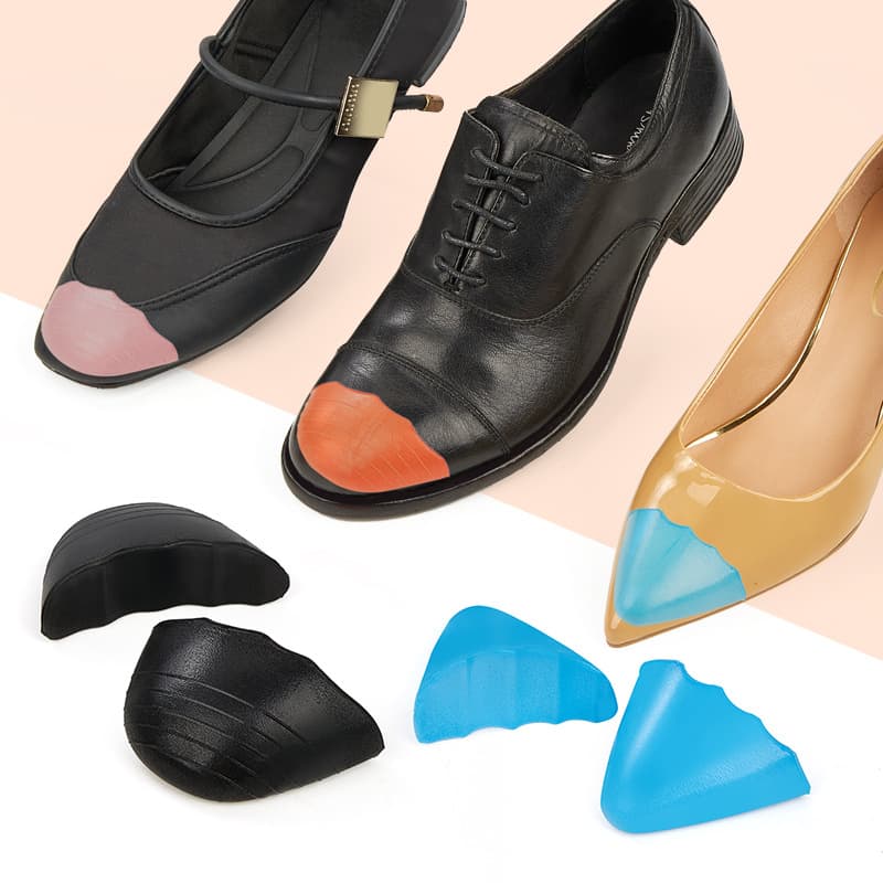 PU Round and Pointed Toe Five Colors Toe Inserts Shoe Size Reduction Anti-Friction Pain Relief Forefoot Pads Half Size Pads