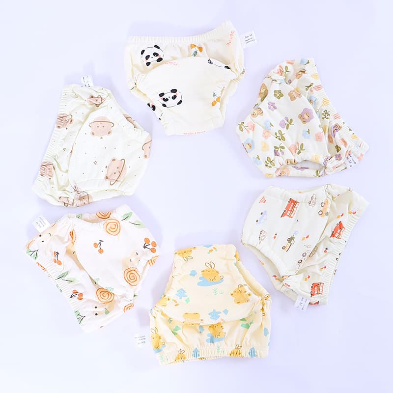 Baby Training Pants Pure Cotton Class A Breathable Washable Cloth Diaper Learning Pants Summer Newborn New Style