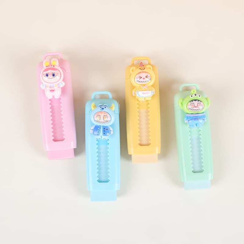 Creative Cartoon Pull-Through Erasers Primary School Students Cultural Supplies Cute 4B Erasers Stationery Wholesale