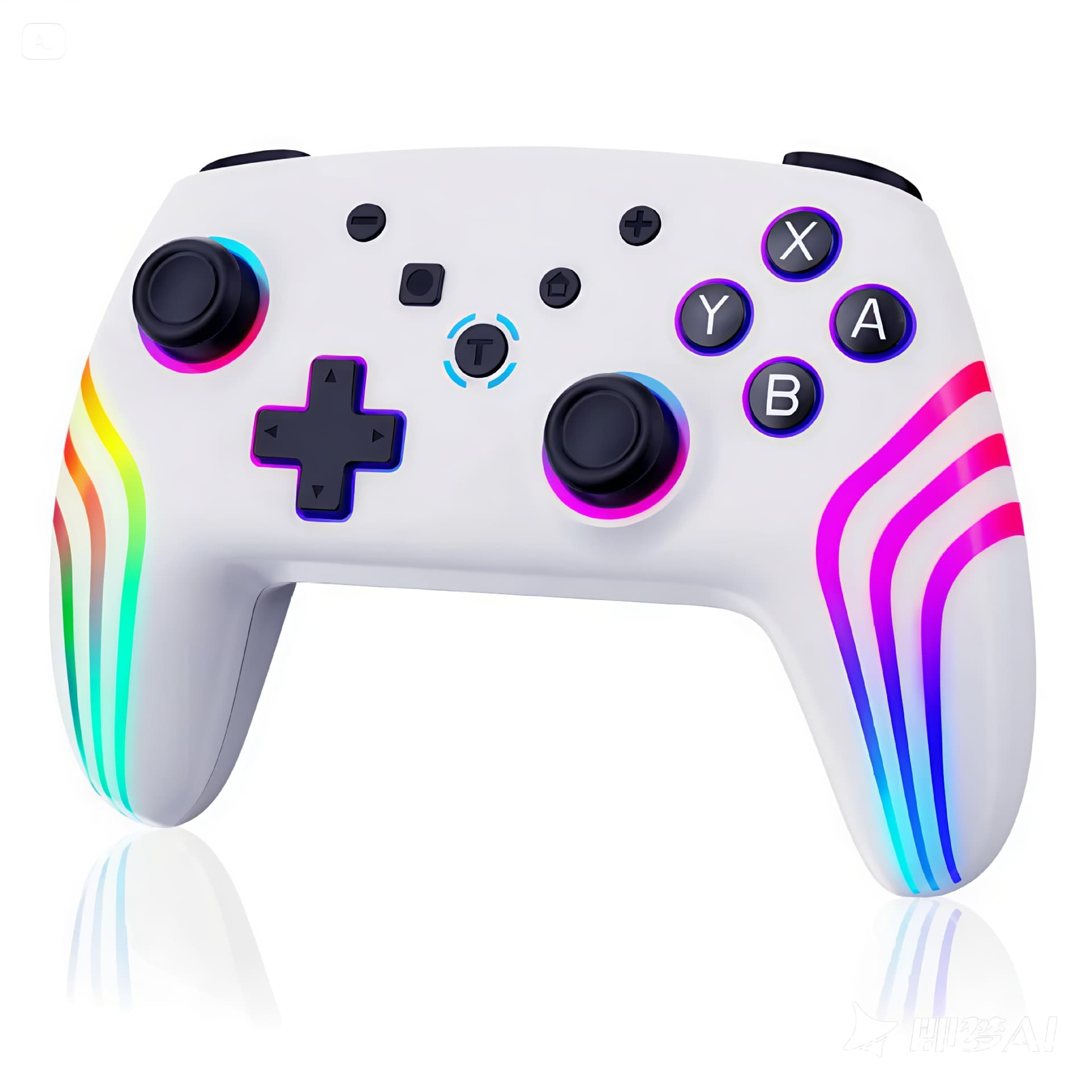 SWITCH2 Bluetooth Wireless Pro Game Controller with Motion Sensing RGB Lighting for PC Games and Steam Console