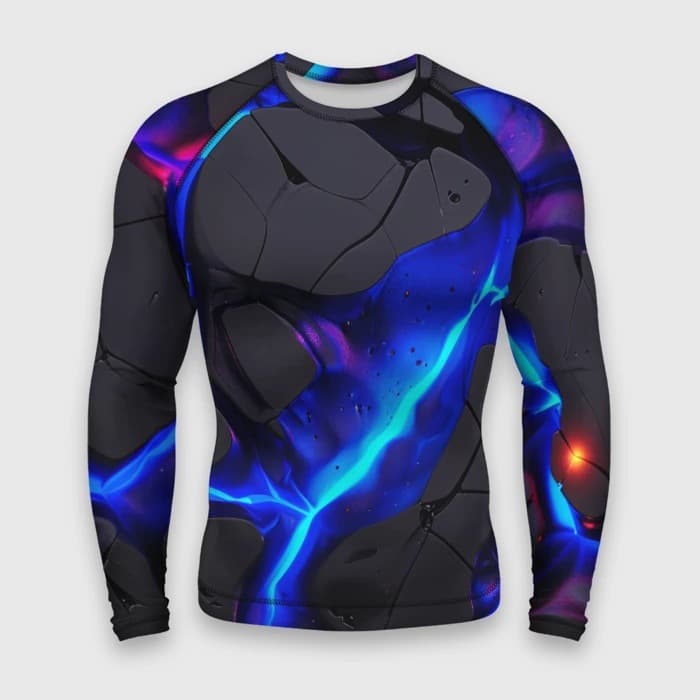 Fitness clothing men's high-elastic compression running jacket quick-drying t-shirt long-sleeved sports top training gym tights
