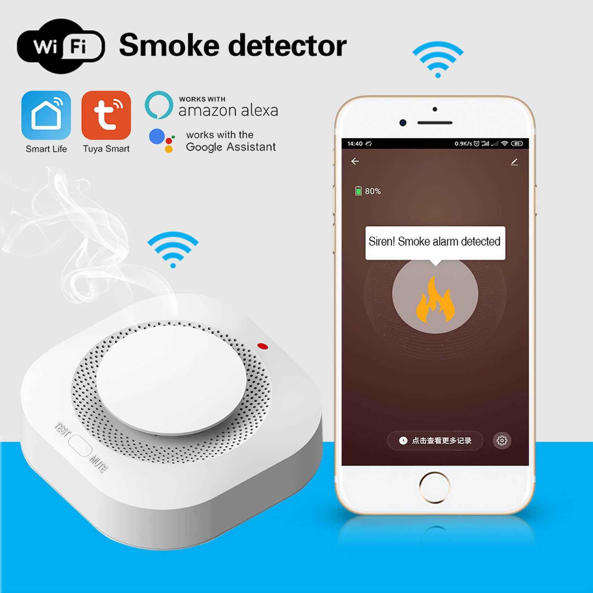 Tuya ZIGBEE Smoke Alarm with APP Notification WiFi Smoke Detector