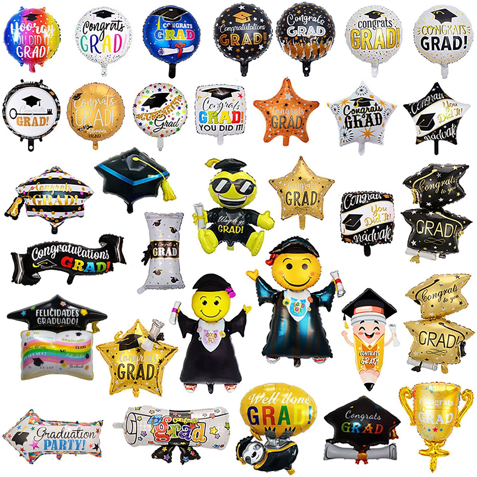 Graduation Decoration Balloons 2026 Graduation Aluminum Film Balloons Party Background Atmosphere Decor Graduation Cap Balloons