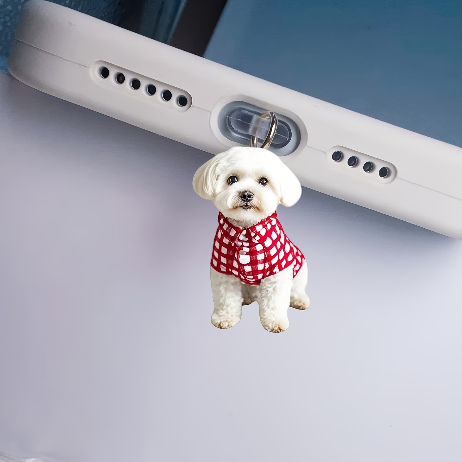New Cross-Border Acrylic Flat Shirt Dog Phone Dust Plug