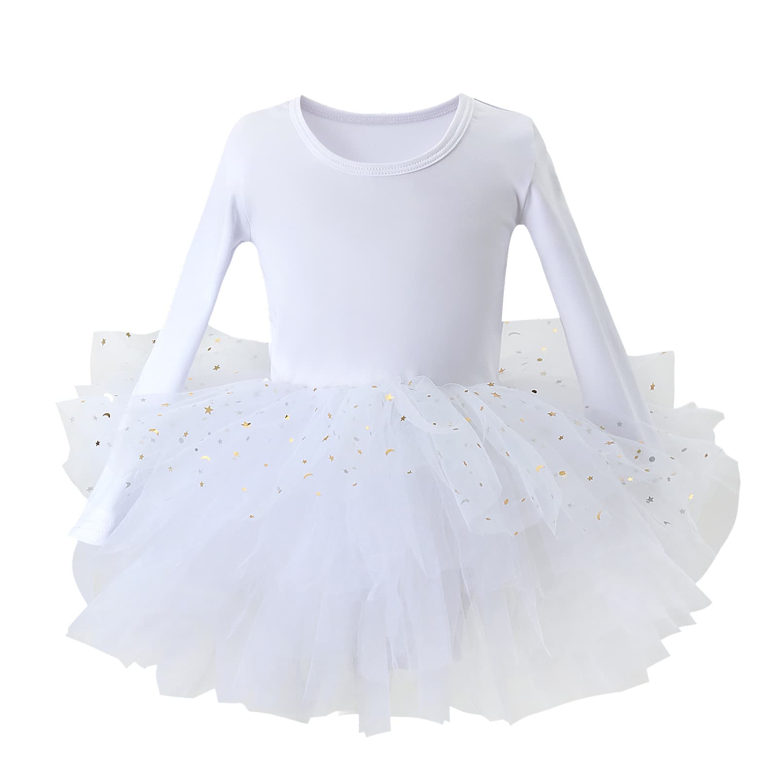 Leaf Clothing Processing Customized Children's Dance Wear Long Sleeve Ballet Skirt Girls' Fashionable Exercise Wear Dress Trendy