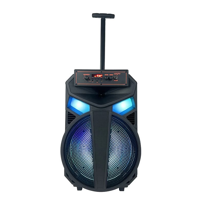 Big Promotion on Cross-Border 12-Inch 20W Outdoor Speakers for Festivals and Gatherings, Bluetooth Playback with Microphone, LED Ambient Lighting