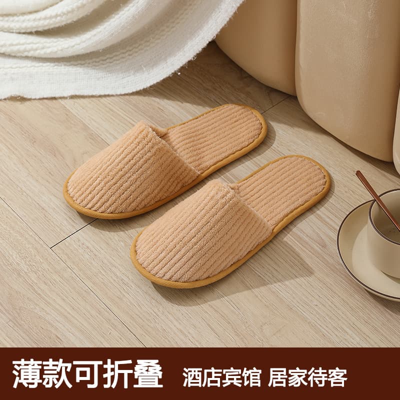 Thickened Non-Slip Disposable Slippers for Star Hotels, Guest Hospitality, Custom Logo, Wholesale